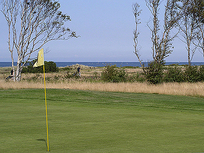 Læsøs Seaside Golfplatz mit einer schönen Aussicht